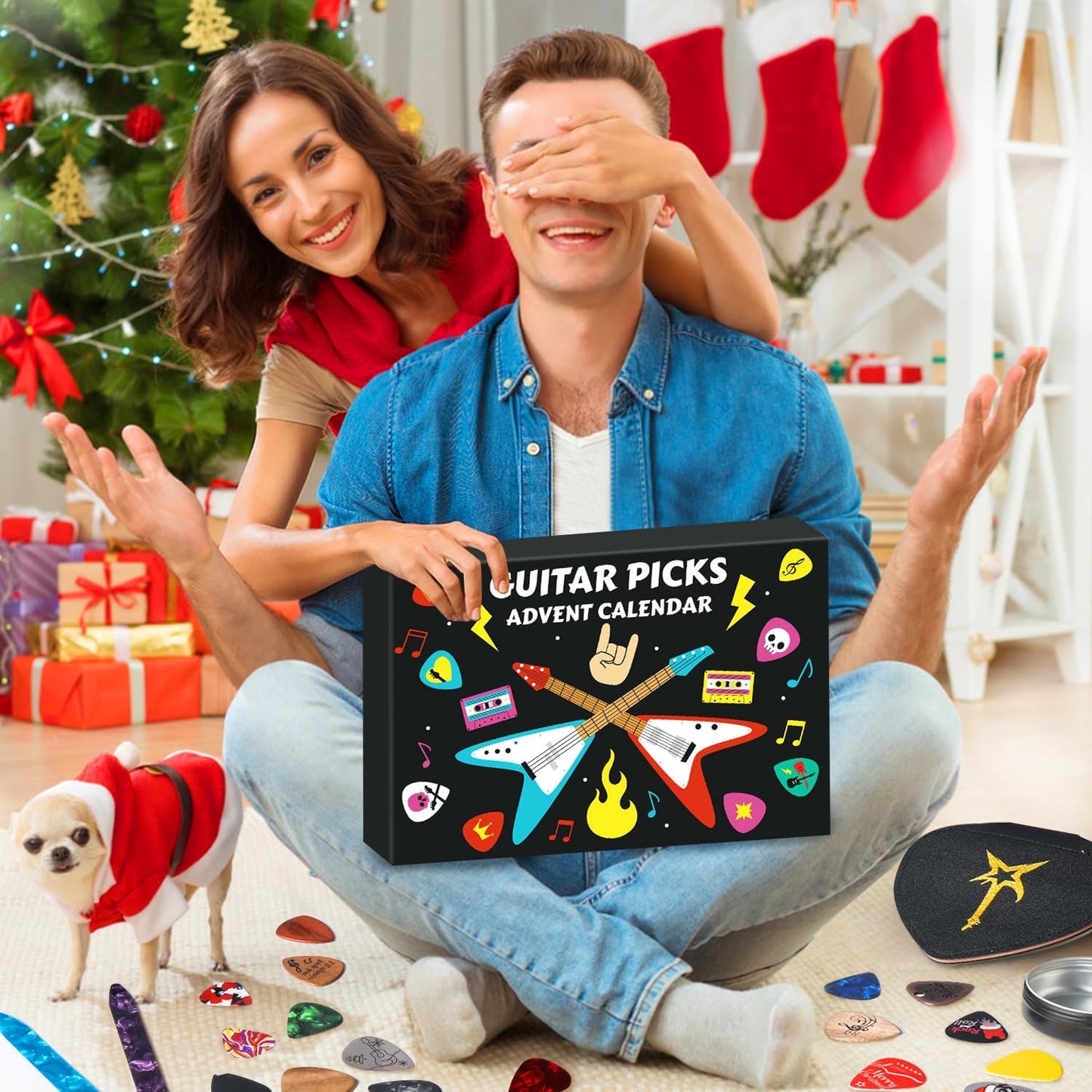 🔥Hot Sale 49% OFF - 🎸The Guitar Picks Advent Calendar 2025✨24 Days of Guitar Surprises (20 Picks, 2 Oud Picks, Leather Holder & Metal Case)