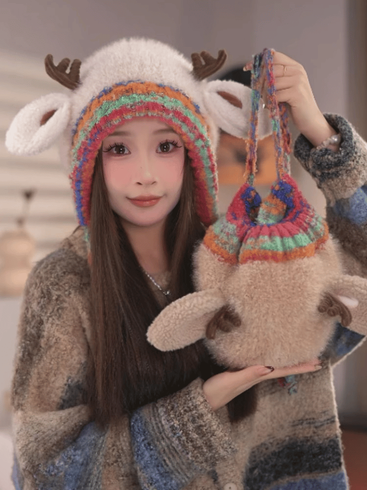 Original design Festive Christmas Lamb Horn Hat or Antler Hat