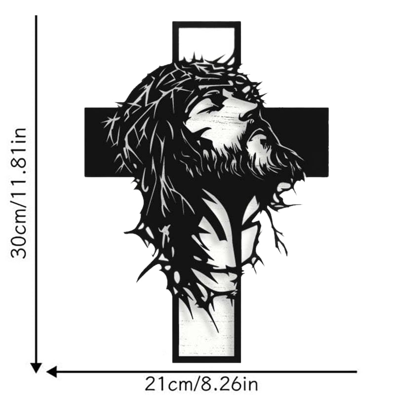 🎄✝️Metal Jesus and Cross Wall Art: Christian Home Decor-BUY 2 GET FREE SHIPPING