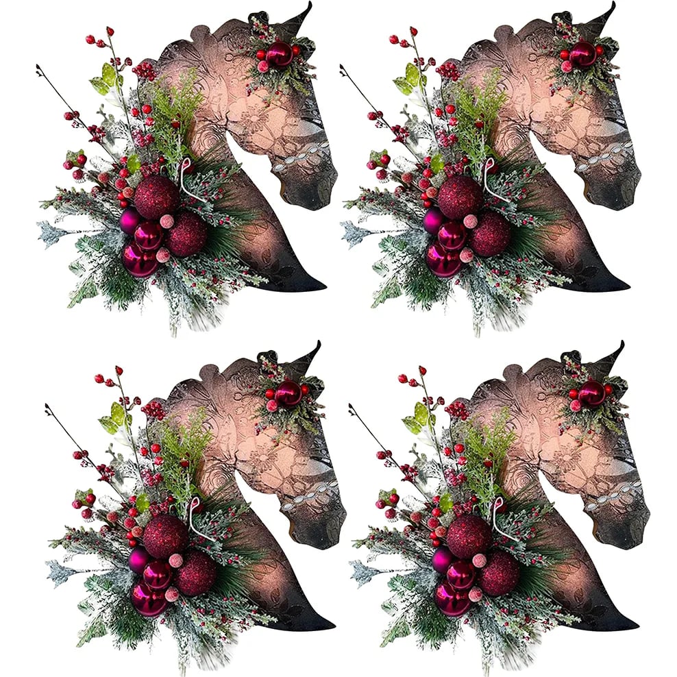 🐴Horse Head Wreath for Christmas | Single, Pair & Family Bundles✨