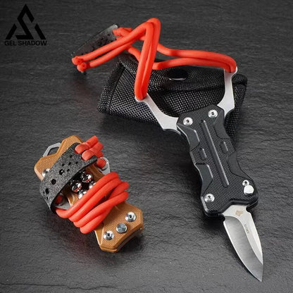🔥LAST DAY 50% OFF - 2 In 1 Multifunctional Self-defense EDC Pocket Knife Slingshot