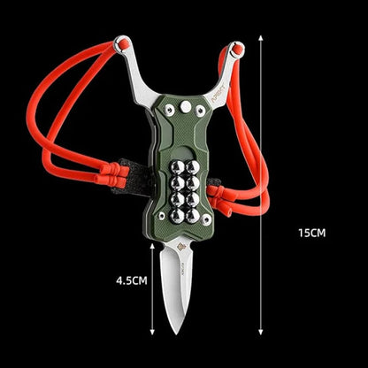 🔥LAST DAY 50% OFF - 2 In 1 Multifunctional Self-defense EDC Pocket Knife Slingshot