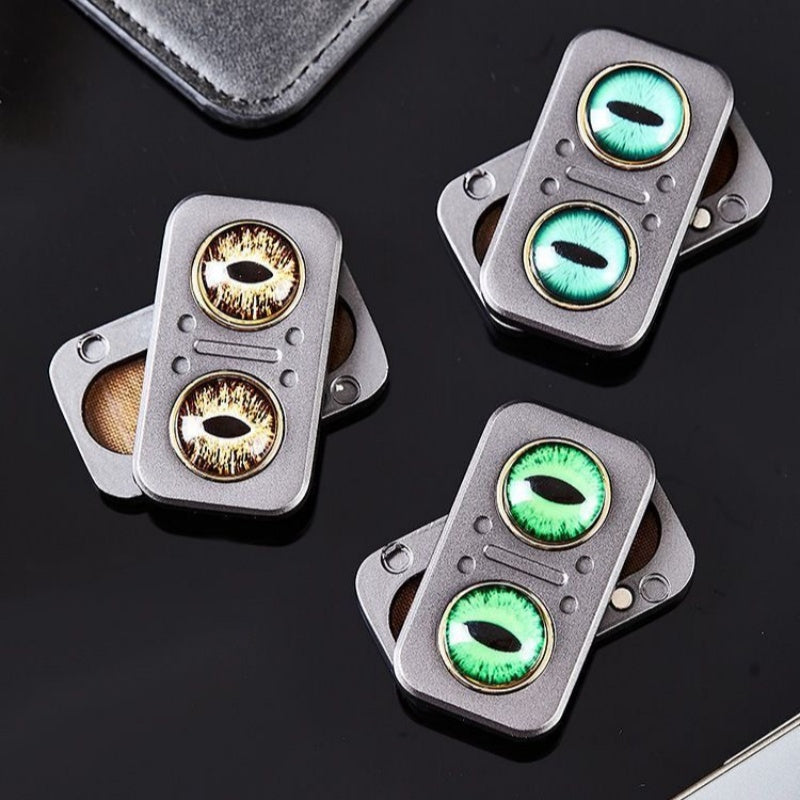 Owl-Themed Fidget Slider: A Spinning EDC Fidget Toy with Metallic Clicks