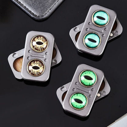 Owl-Themed Fidget Slider: A Spinning EDC Fidget Toy with Metallic Clicks