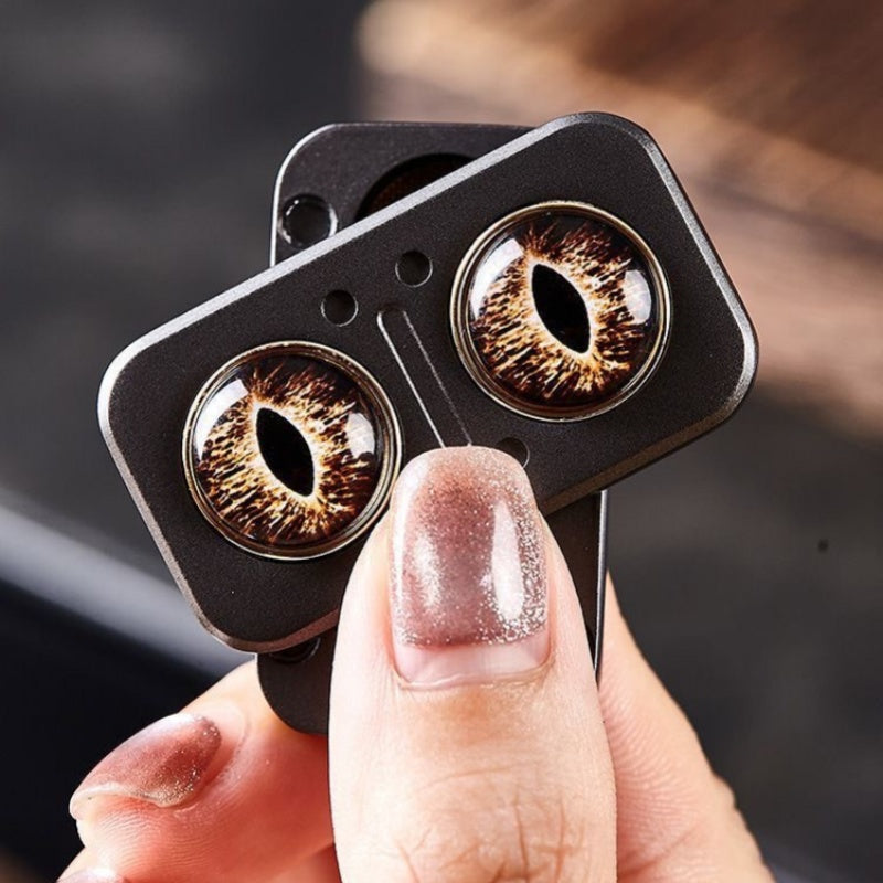 Owl-Themed Fidget Slider: A Spinning EDC Fidget Toy with Metallic Clicks