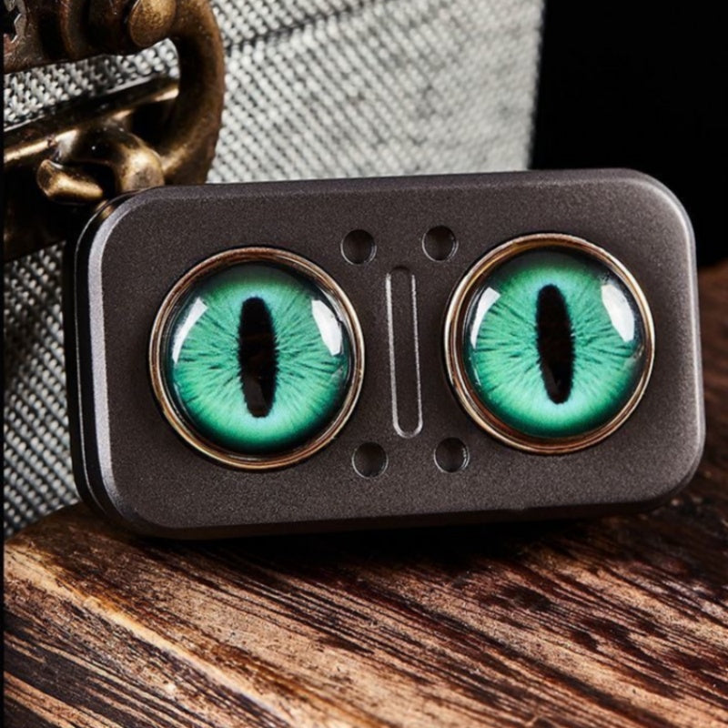 Owl-Themed Fidget Slider: A Spinning EDC Fidget Toy with Metallic Clicks