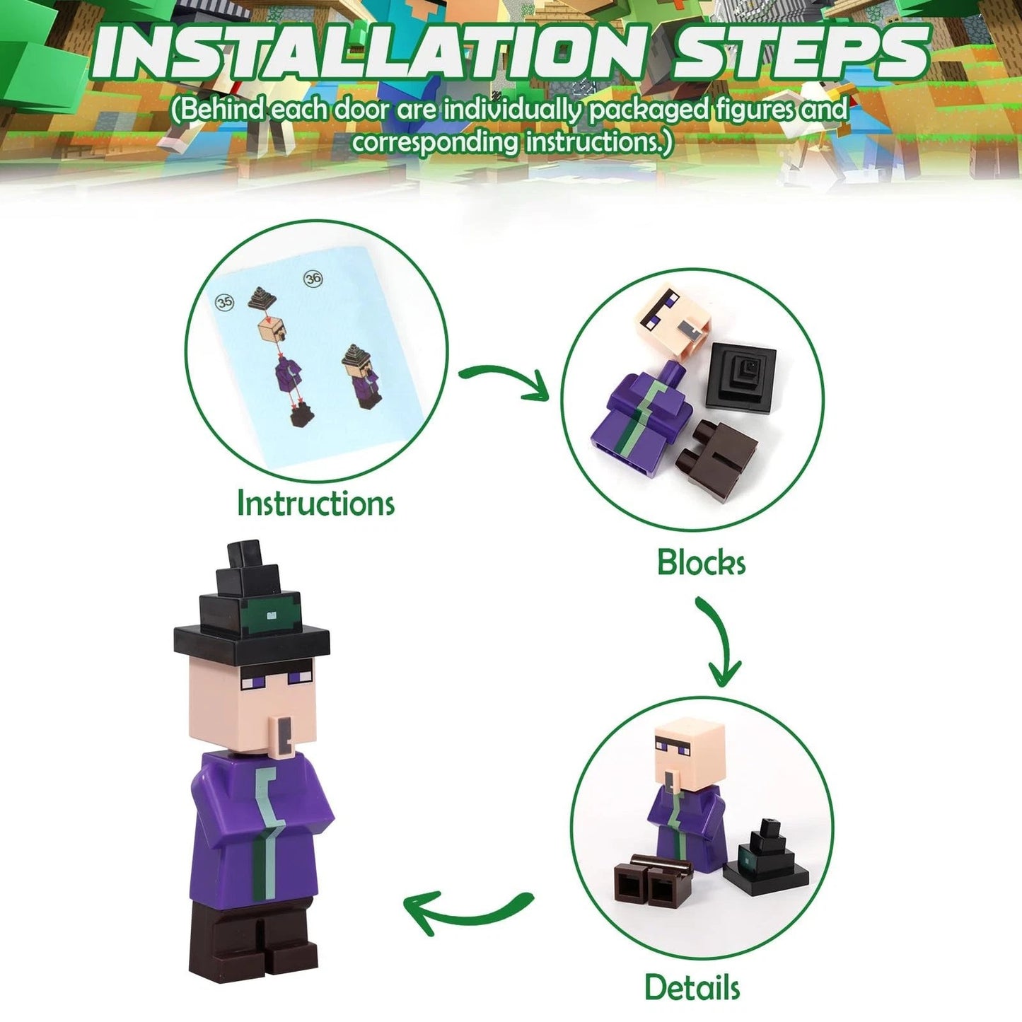 2025 Toy Figures Building Blocks Advent Calendar