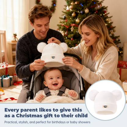 Embroidered Double Pom-pom Woolen Hat