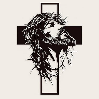 🎄✝️Metal Jesus and Cross Wall Art: Christian Home Decor-BUY 2 GET FREE SHIPPING