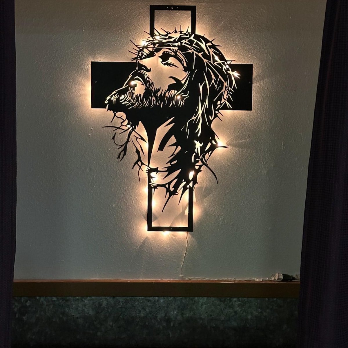 🎄✝️Metal Jesus and Cross Wall Art: Christian Home Decor-BUY 2 GET FREE SHIPPING
