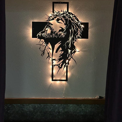 🎄✝️Metal Jesus and Cross Wall Art: Christian Home Decor-BUY 2 GET FREE SHIPPING