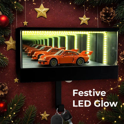 🎅 Infinity Garage Keychain with 3D Wall Mounted Mirror LED Light💡