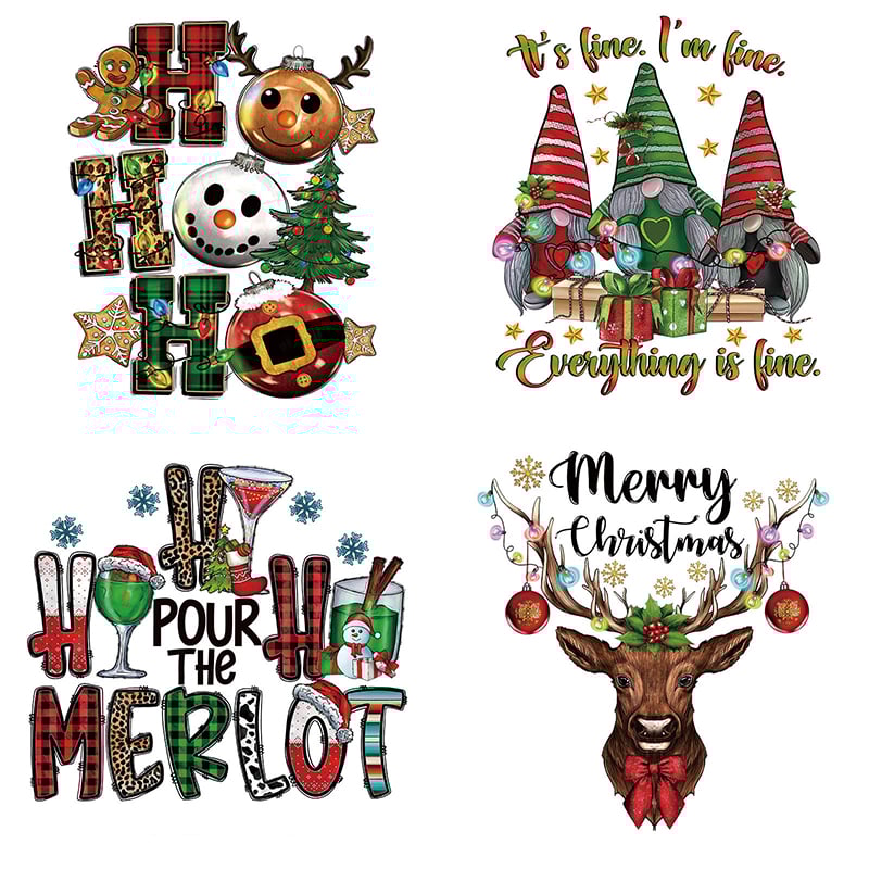 🔥LAST DAY 50% OFF🎄15PCS Christmas Mystery DTF Transfer Bundle ✨Ready to Press Holiday Designs for Festive DIY Creations