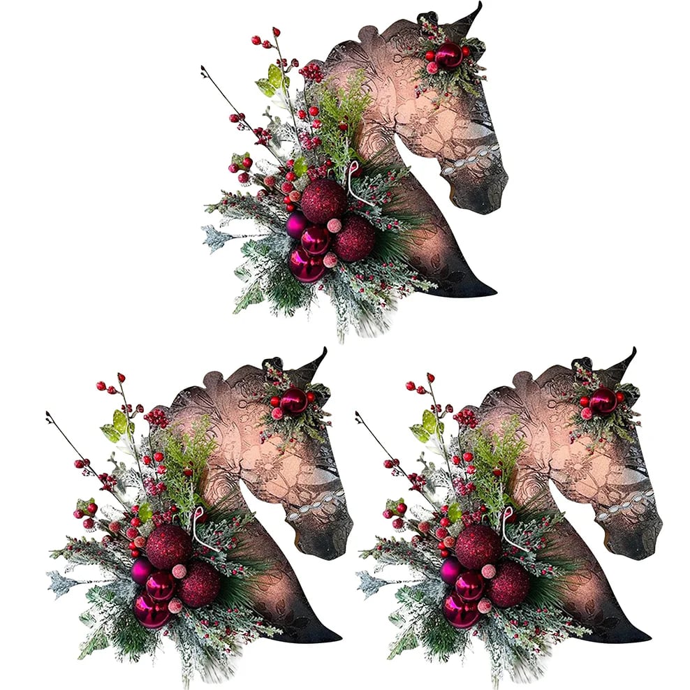 🐴Horse Head Wreath for Christmas | Single, Pair & Family Bundles✨