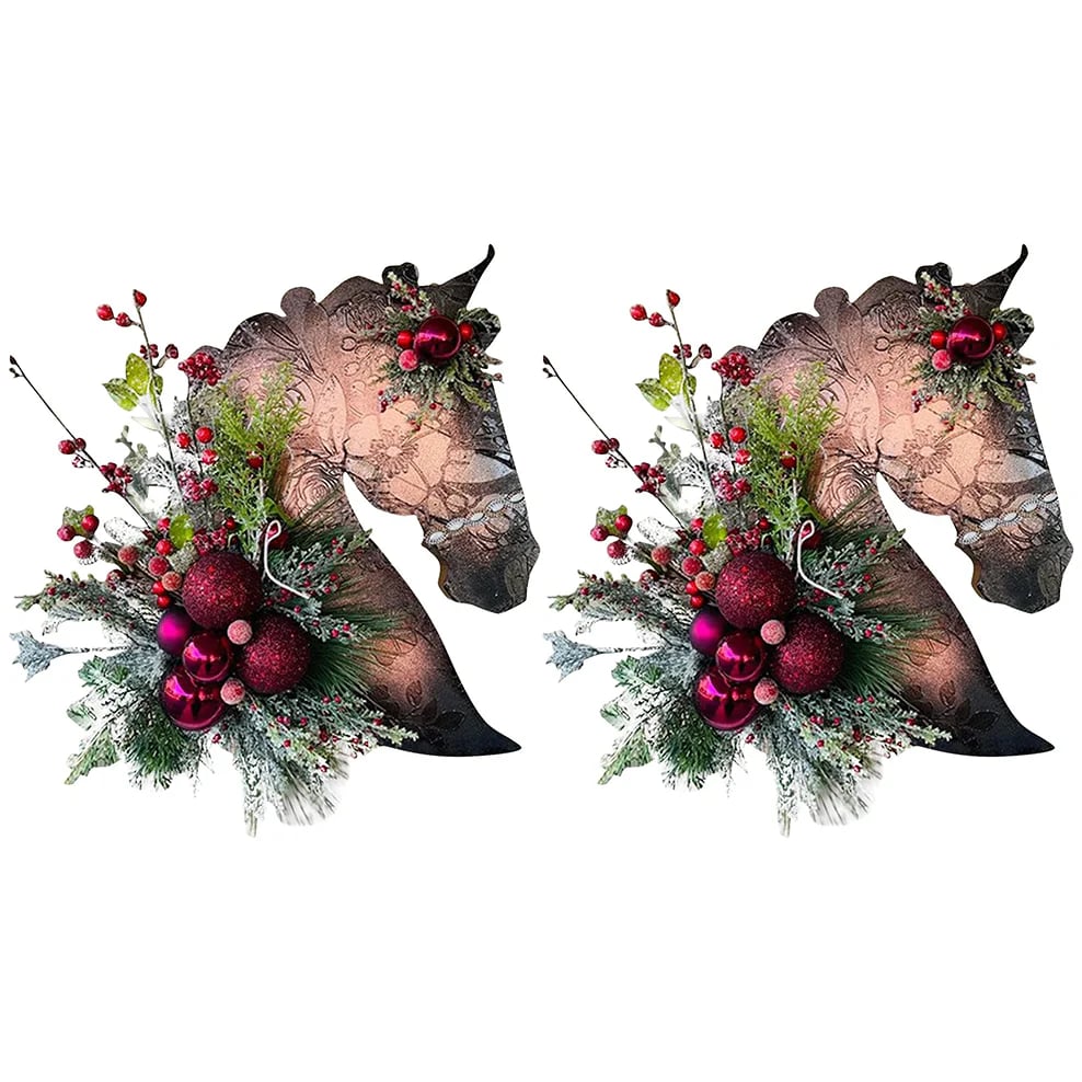 🐴Horse Head Wreath for Christmas | Single, Pair & Family Bundles✨