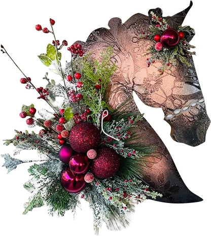 🐴Horse Head Wreath for Christmas | Single, Pair & Family Bundles✨
