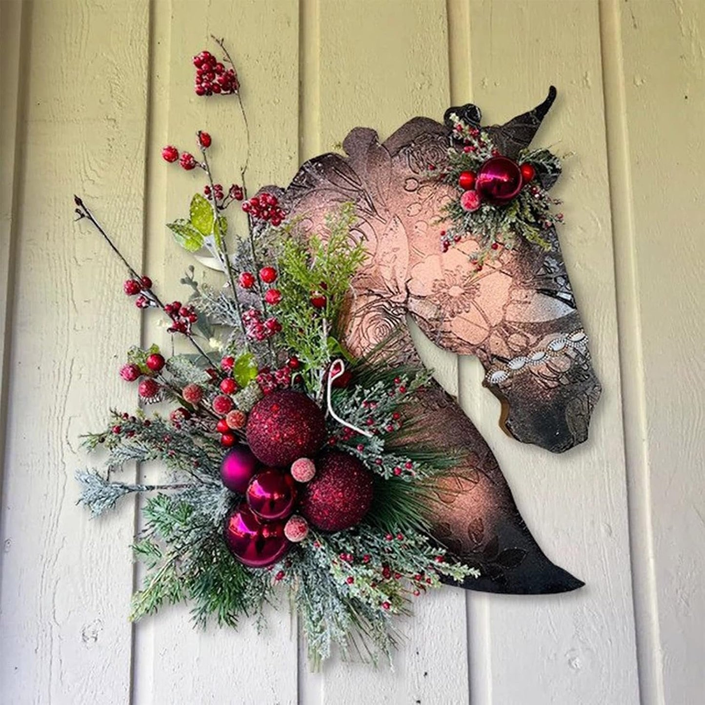 🐴Horse Head Wreath for Christmas | Single, Pair & Family Bundles✨