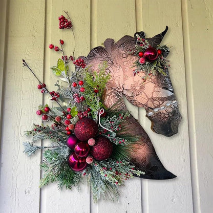 🐴Horse Head Wreath for Christmas | Single, Pair & Family Bundles✨